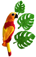 Set 4 decoratiuni comestibile din zahar, Papagal tropical Decoratiuni din Pasta de Zahar Nati Shop