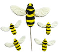 Set 5 decoratiuni comestibile din zahar, Albine Decoratiuni din Pasta de Zahar Nati Shop