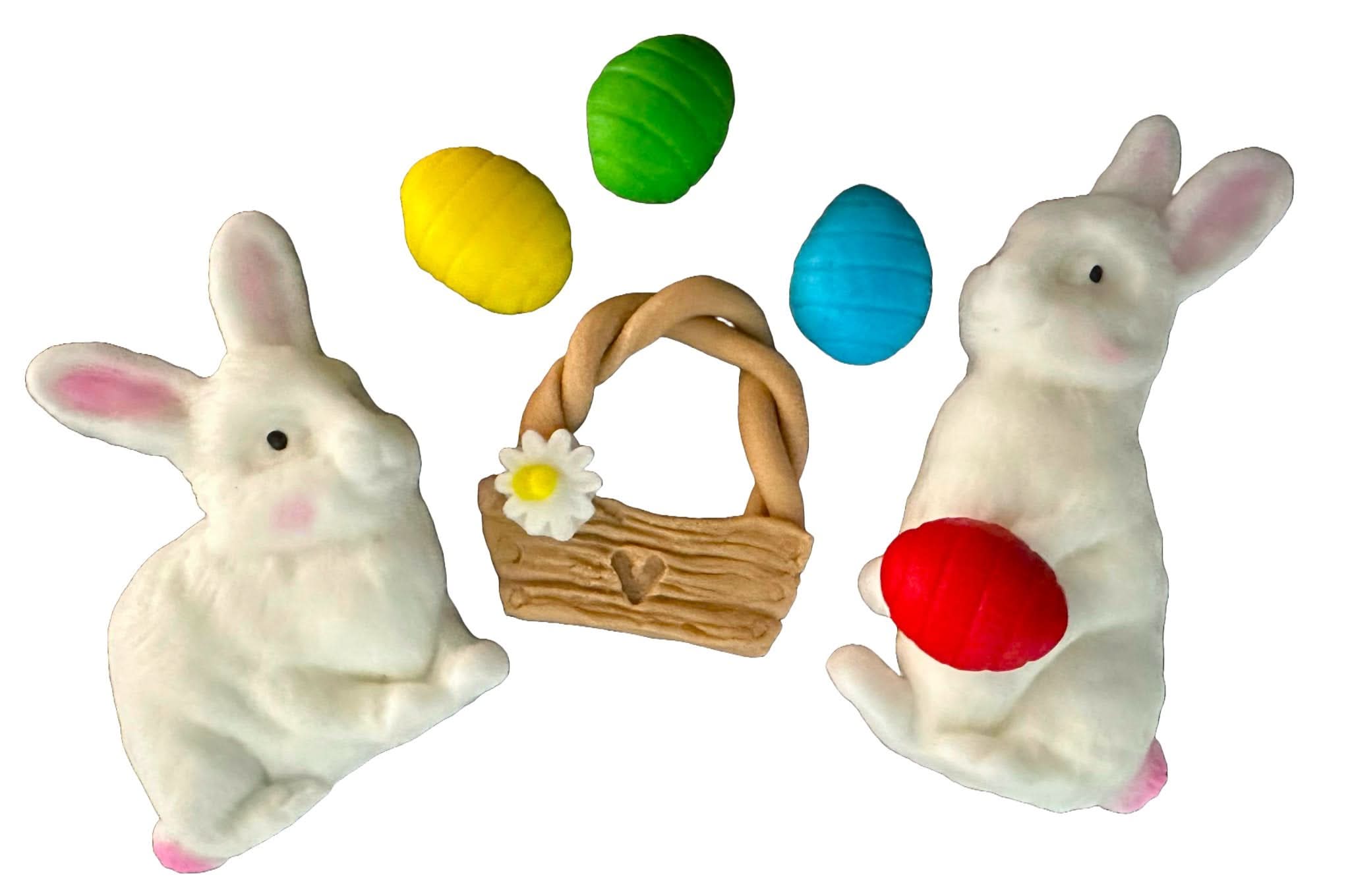 Set 7 decoratiuni comestibile din zahar, Paste Decoratiuni din Pasta de Zahar Nati Shop