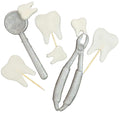 Set 8 decoratiuni comestibile din zahar, Dentist Decoratiuni din Pasta de Zahar Nati Shop