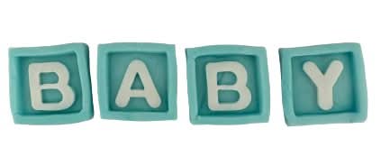 Set decoratiuni comestibile din zahar, Baby Decoratiuni din Pasta de Zahar Nati Shop